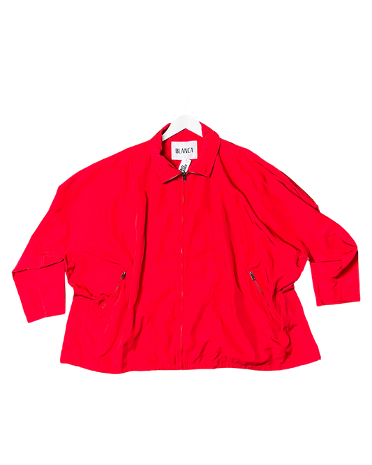 Size L | Blanca Red Cocoon Zip-Up Jacket