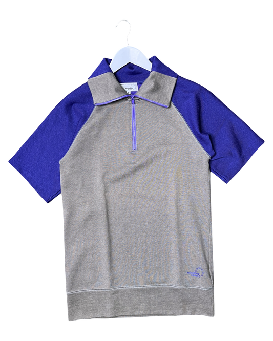 Size M | Monkey Time Raglan Polo Zip-Up Top