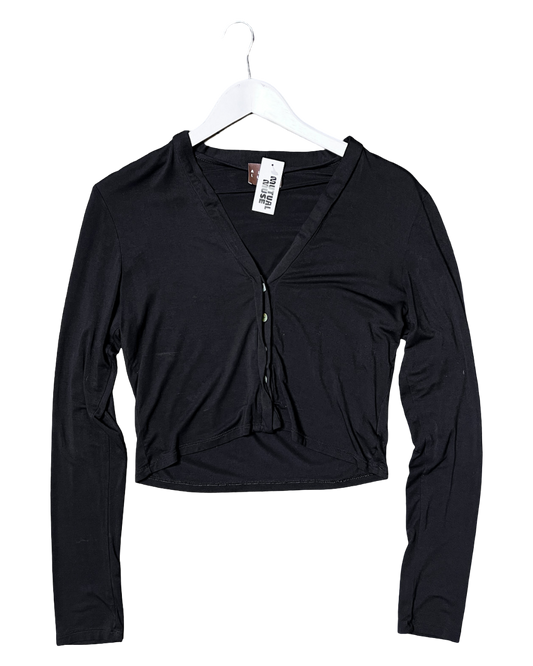 Size 10 | Albus Lumen Cropped Black Cardigan