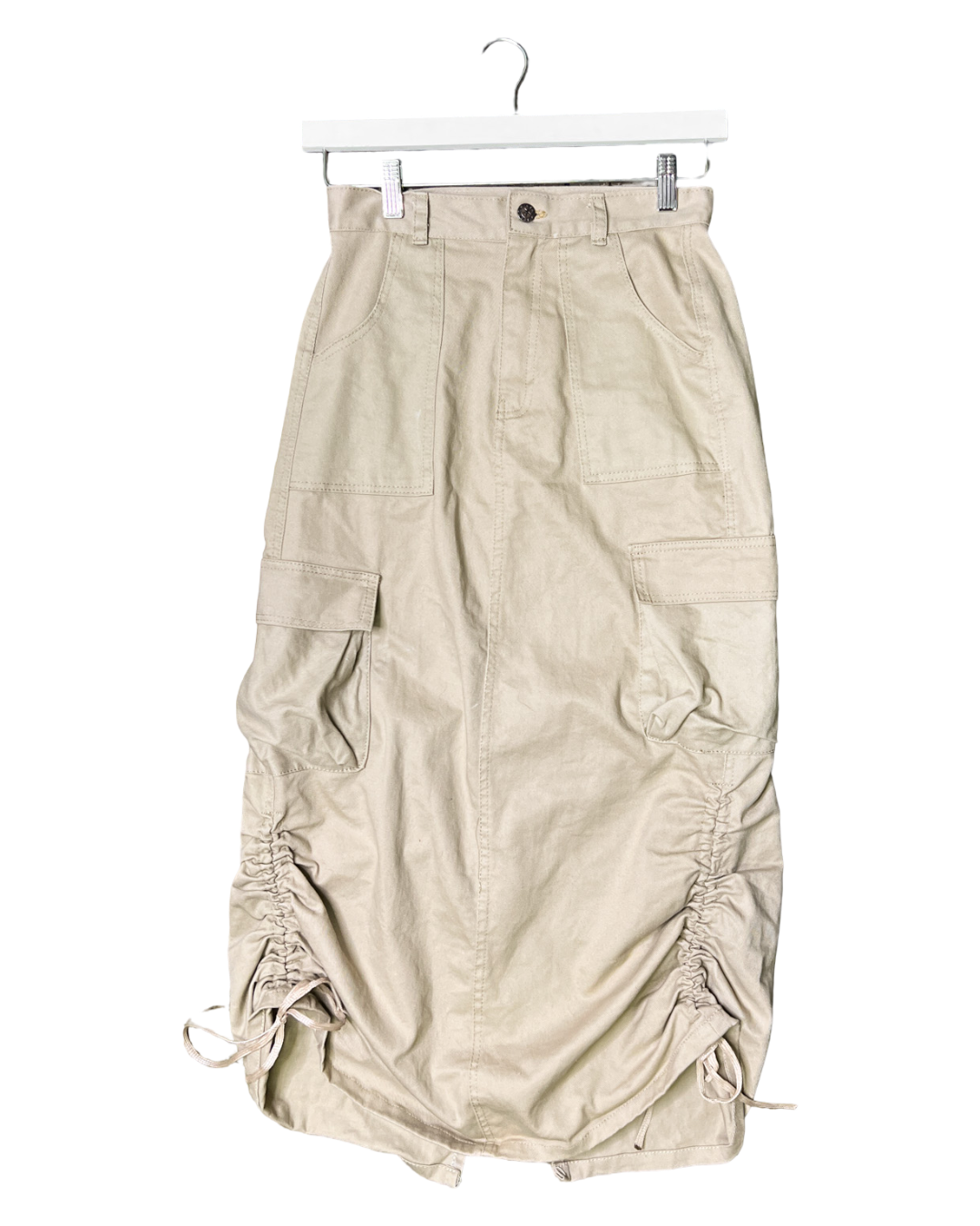Size S | USA Jeans Twill Beige Midi Skirt