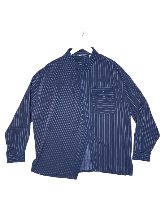 Size XL | Alpha60 Navy Asymmetric Shirt