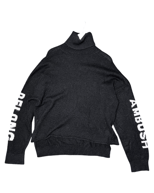 Size S (1) | Ambush Black Wool Turtleneck Jumper