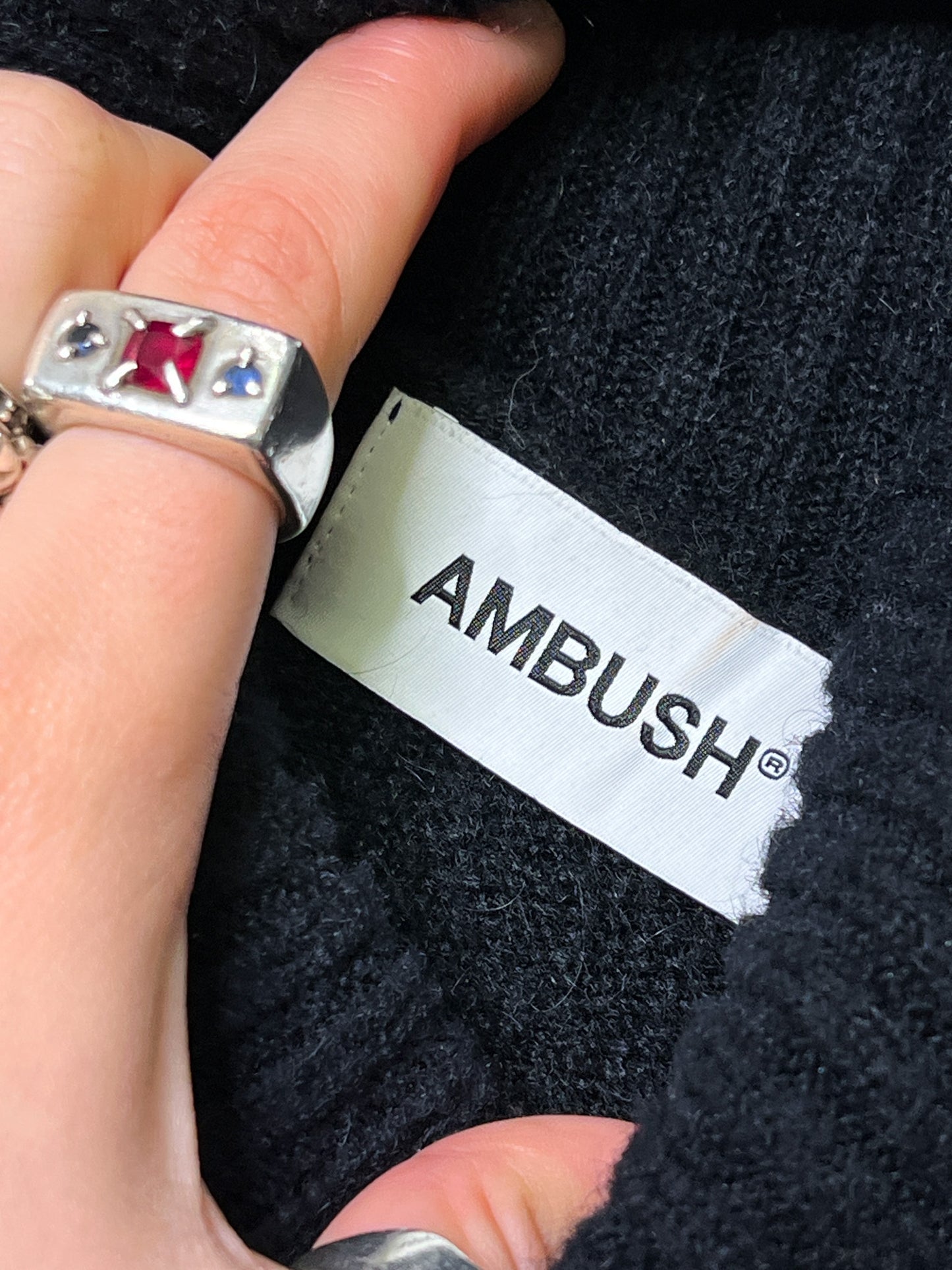 Size S (1) | Ambush Black Wool Turtleneck Jumper