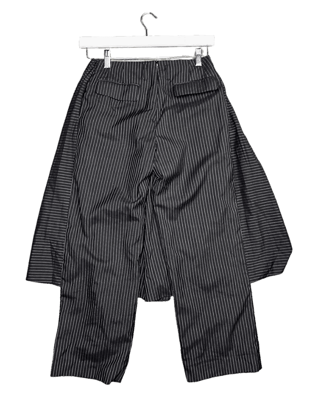 Size 2 (S/M) | Facetasm Wool & Silk Layered Pinstripe Pants