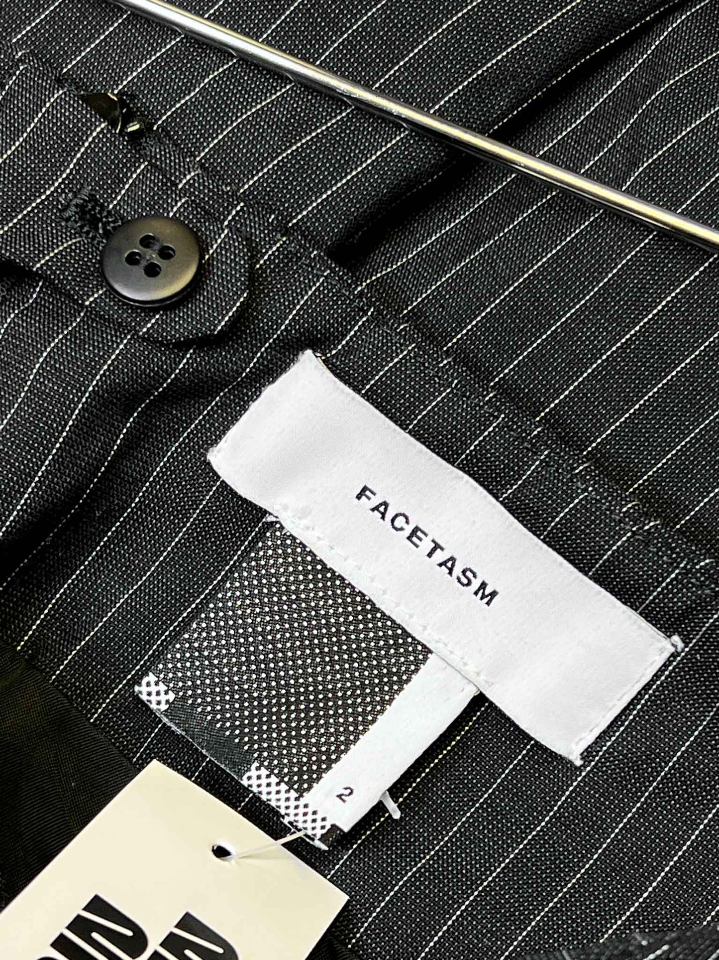Size 2 (S/M) | Facetasm Wool & Silk Layered Pinstripe Pants