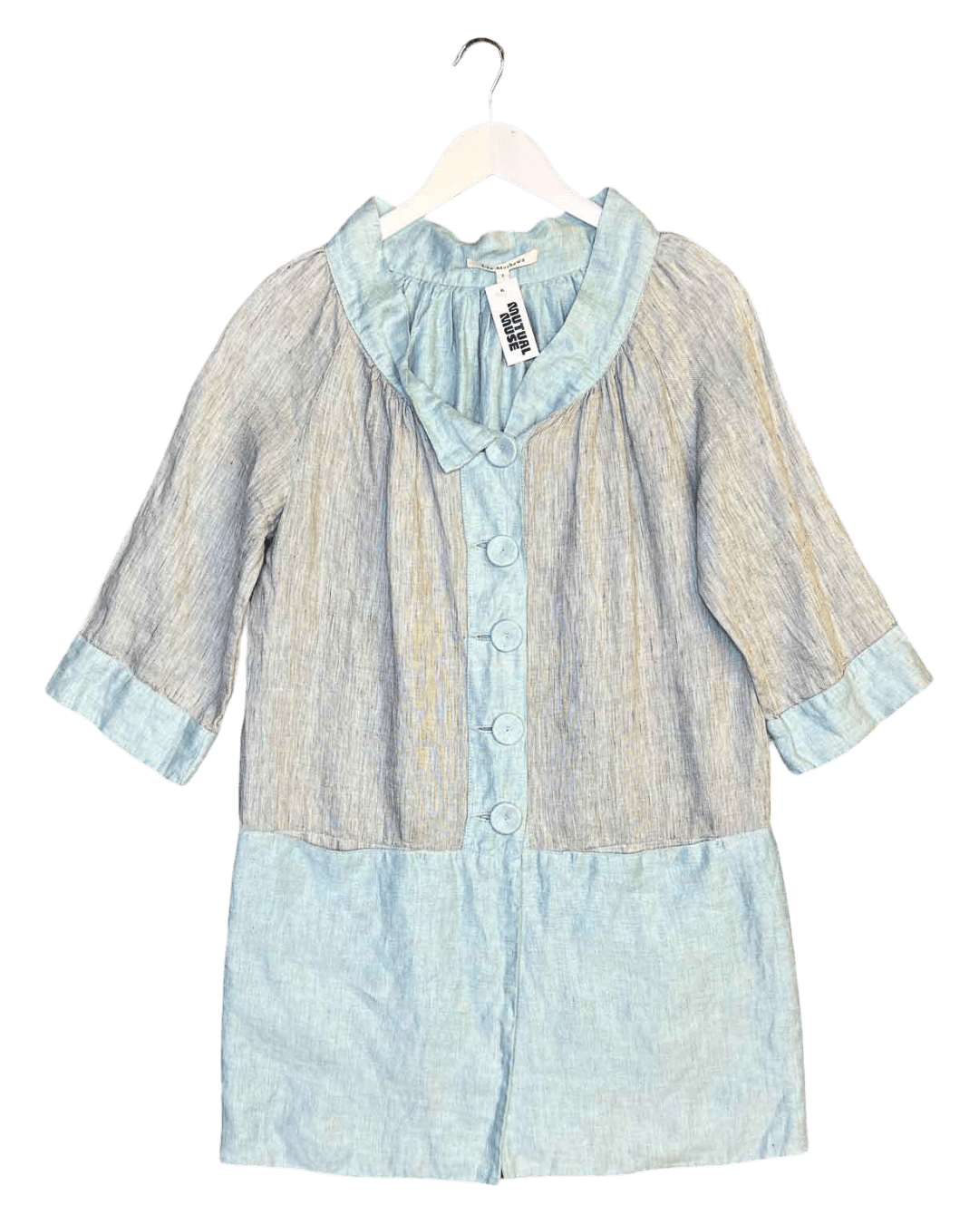 Size 1 (S) | Lee Matthews Linen Longline Button-Up Top