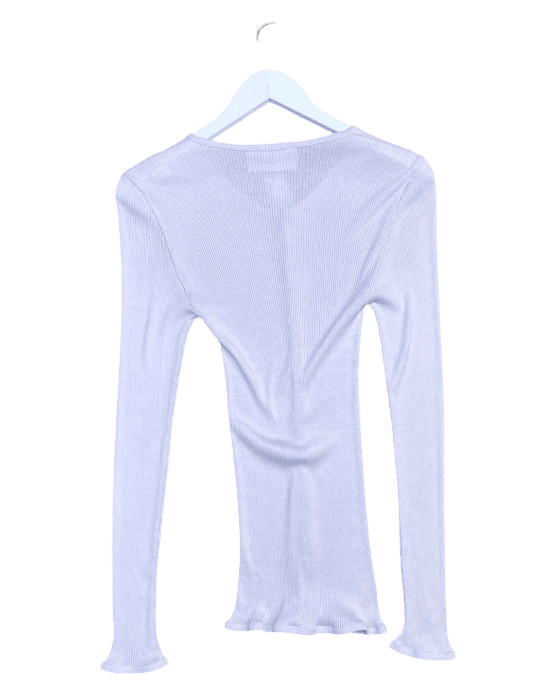 Size S | Opéra Sport Lilac Ribbed Long-Sleeve Top
