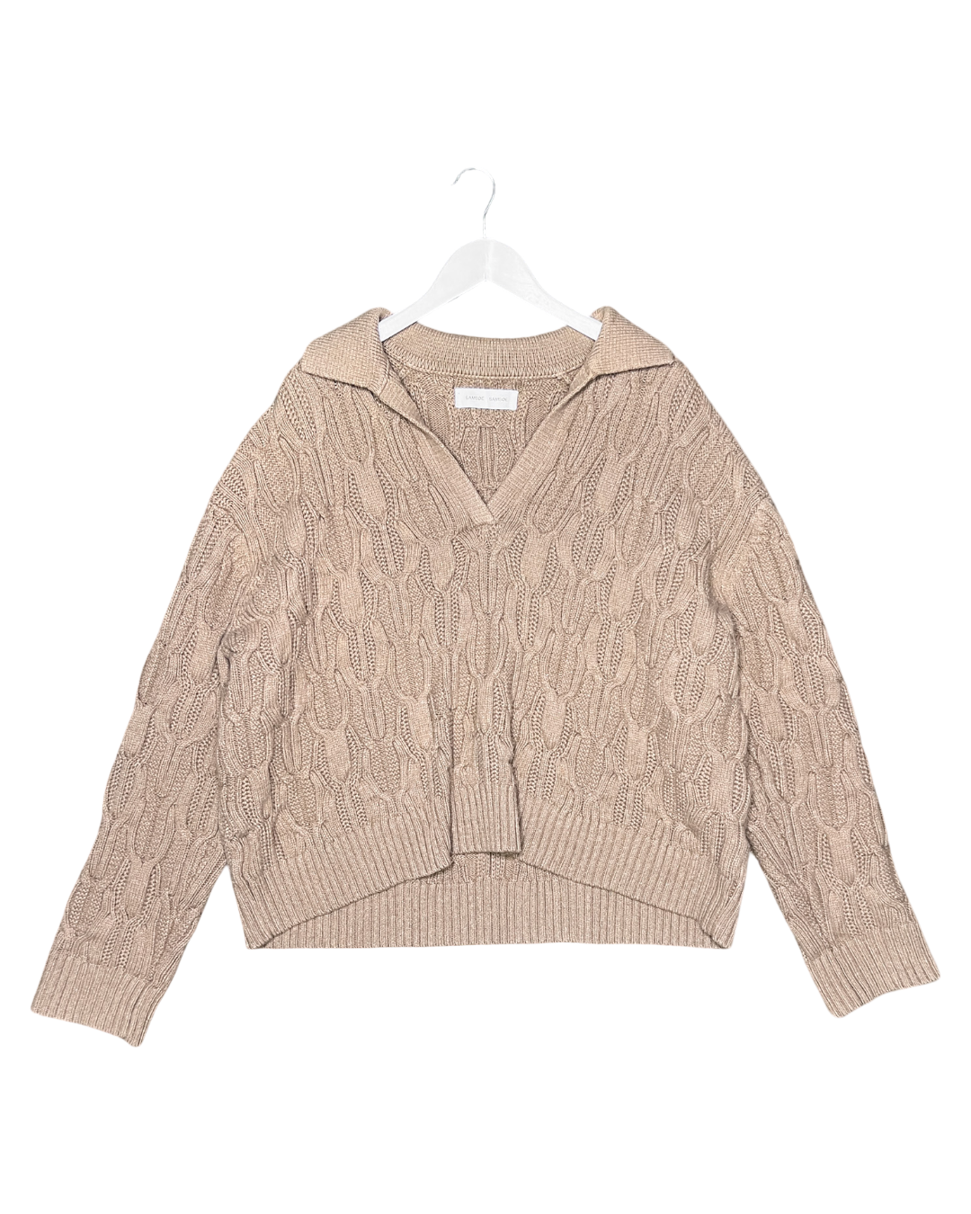 Size S | Samsoe Samsoe Brown Cable Knit Jumper