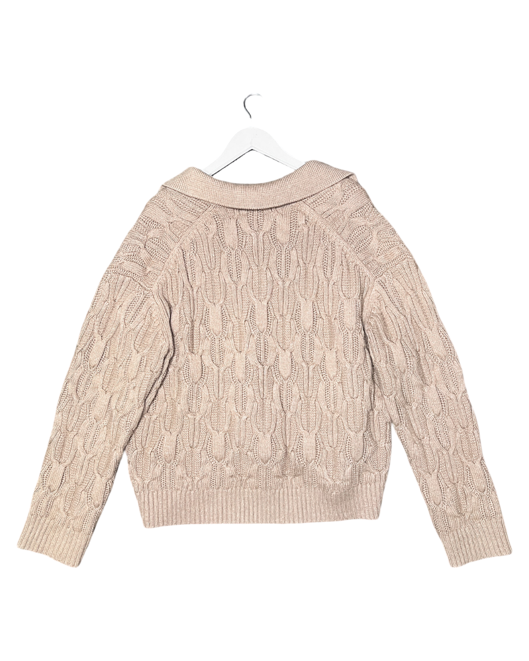 Size S | Samsoe Samsoe Brown Cable Knit Jumper