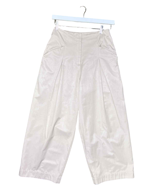 Size XS | Alpha60 Beige Barrel Cotton Pants