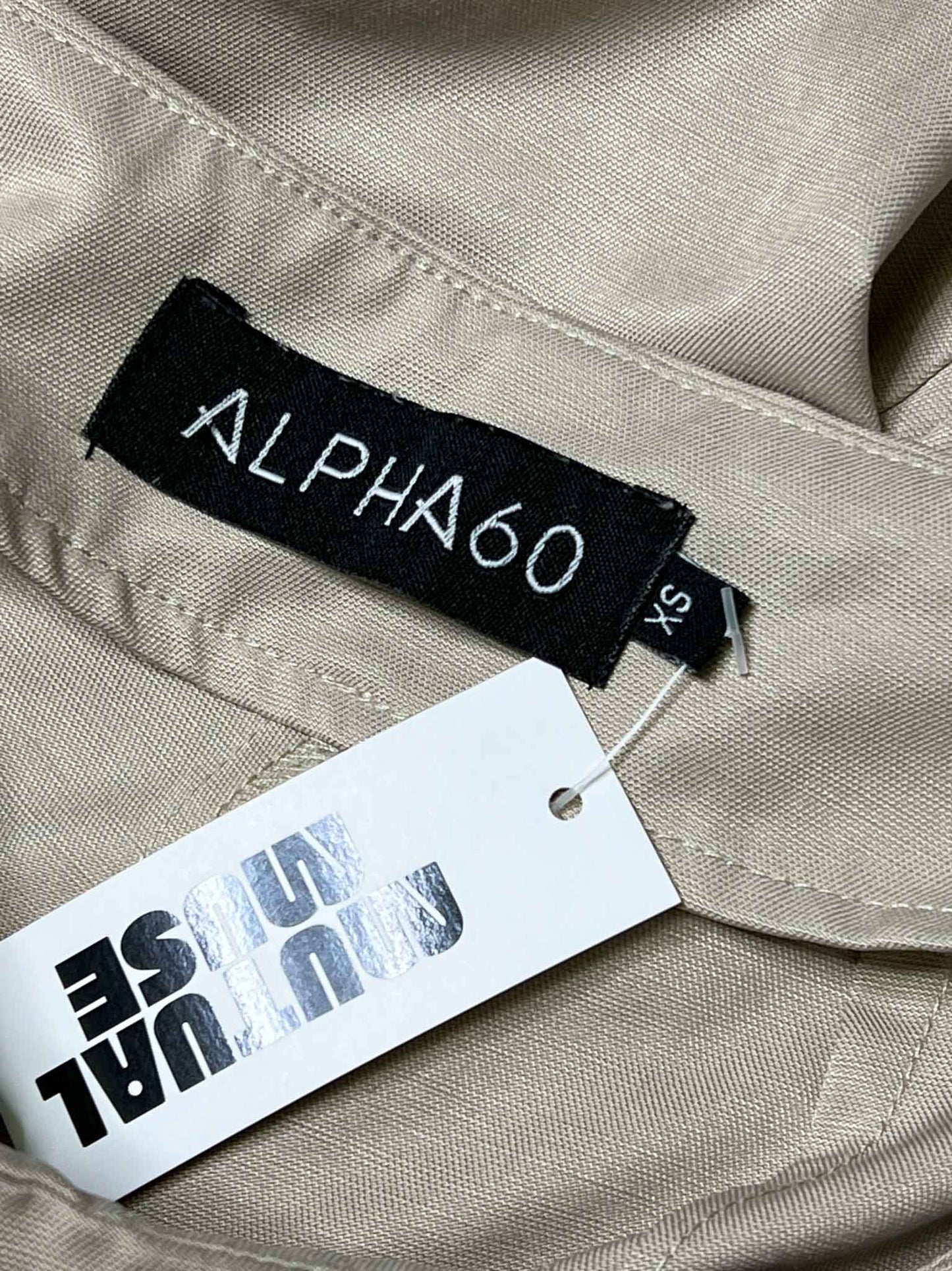 Size XS | Alpha60 Beige Barrel Cotton Pants