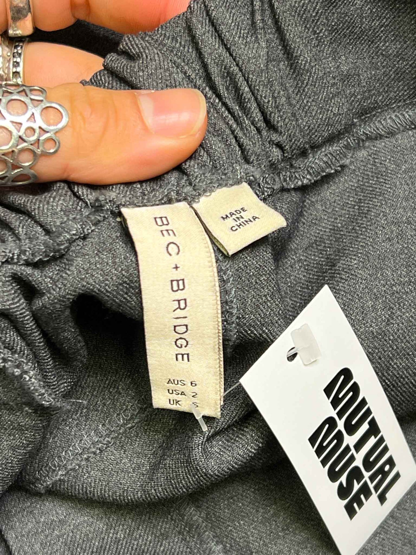 Size 6 | Bec + Bridge Grey Cargo Maxi Skirt