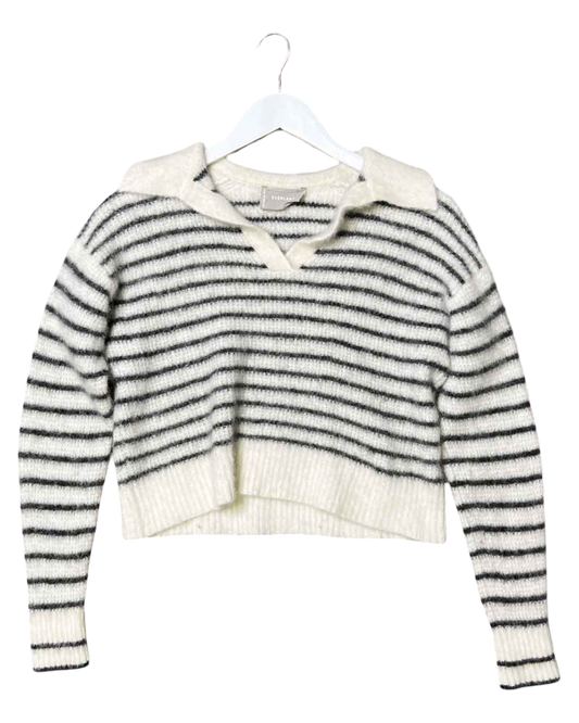 Size S | Everlane Alpaca Cropped Polo Knit Top