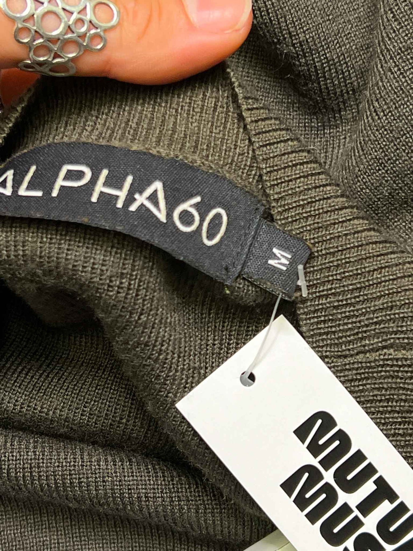 Size M | Alpha60 Green Merino Wool Blend Jumper