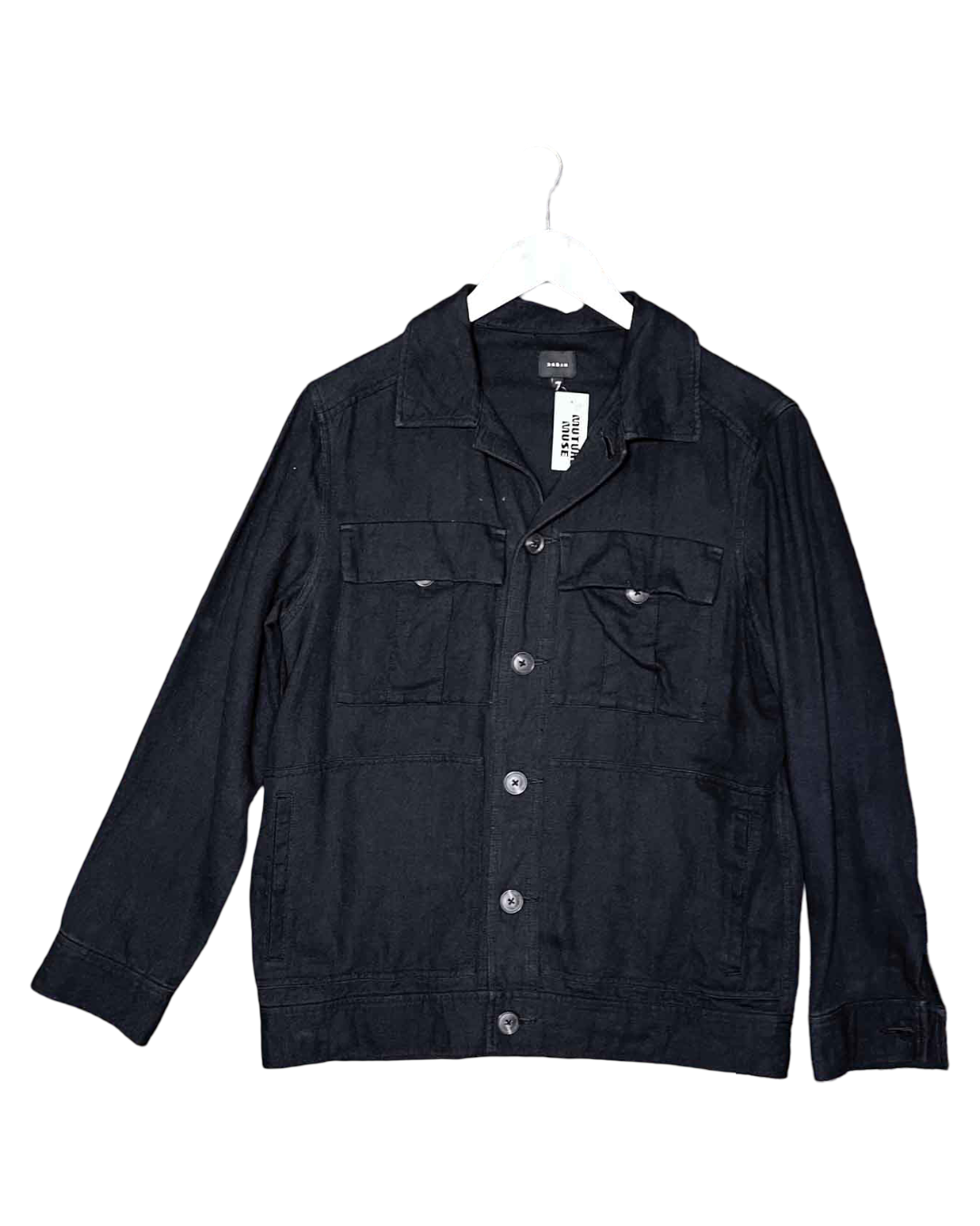 Size XS | Nique Black Linen & Cotton OverShirt