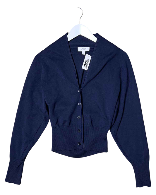 Size XS | COS Navy Wool Cardigan