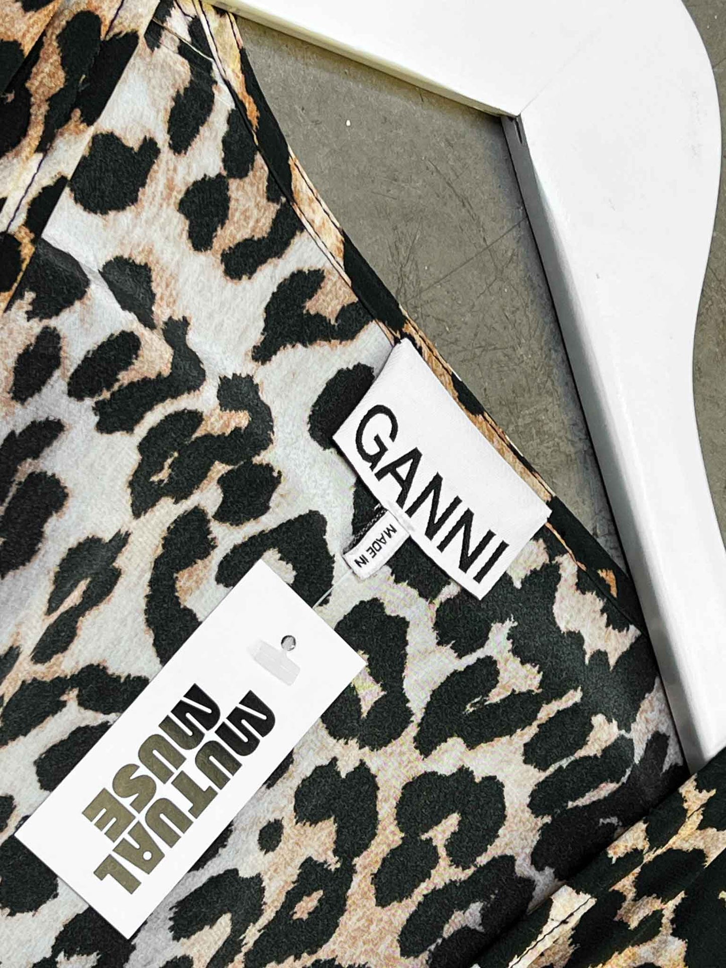 Size 34 (XS) | Ganni Leopard Print Wrap Mini Dress