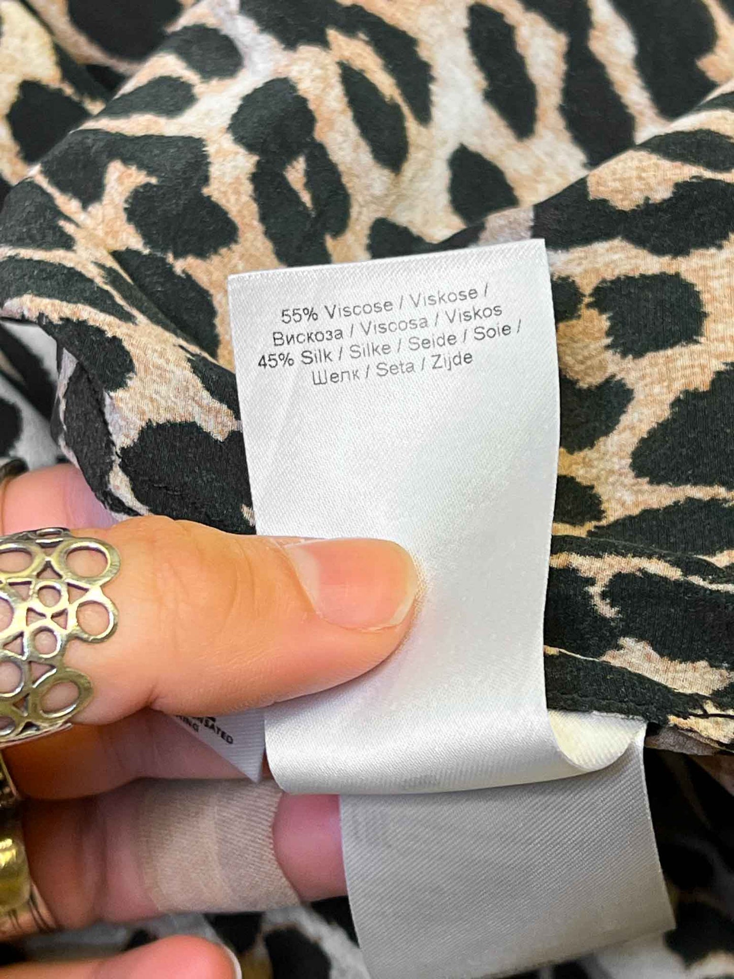 Size 34 (XS) | Ganni Leopard Print Wrap Mini Dress