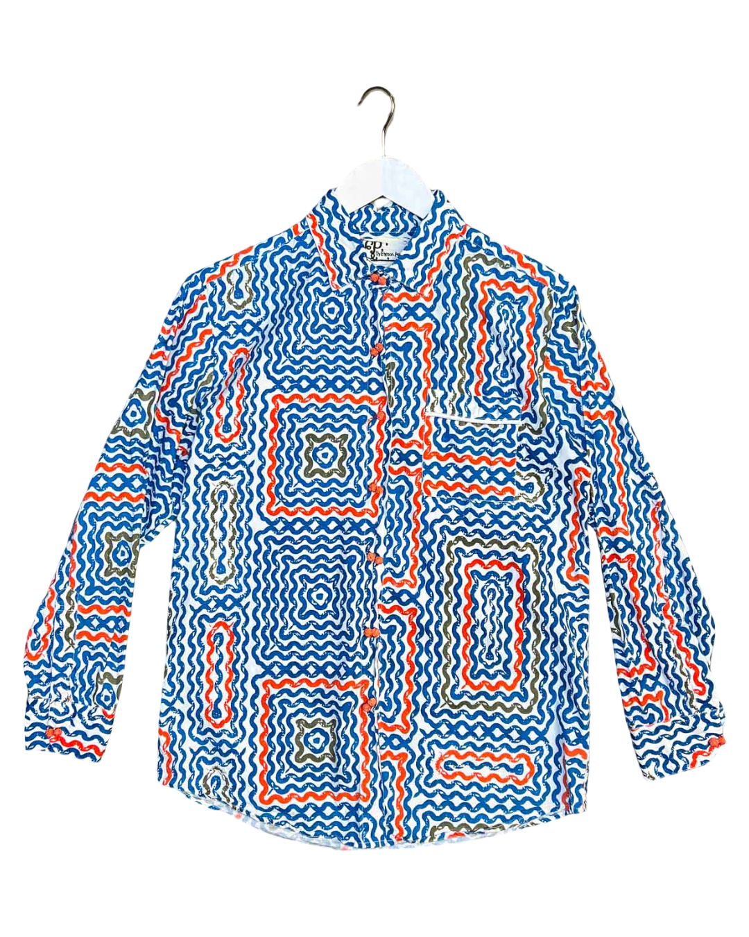 Size 8 (S) | Easton Pearson Cotton Squiggle Shirt