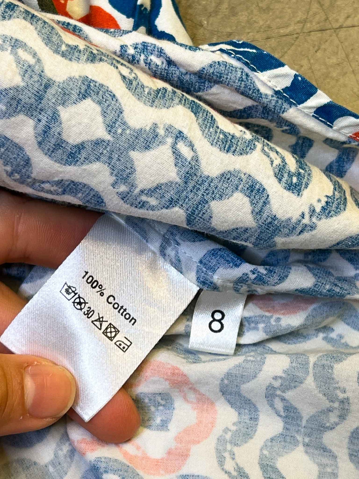 Size 8 (S) | Easton Pearson Cotton Squiggle Shirt