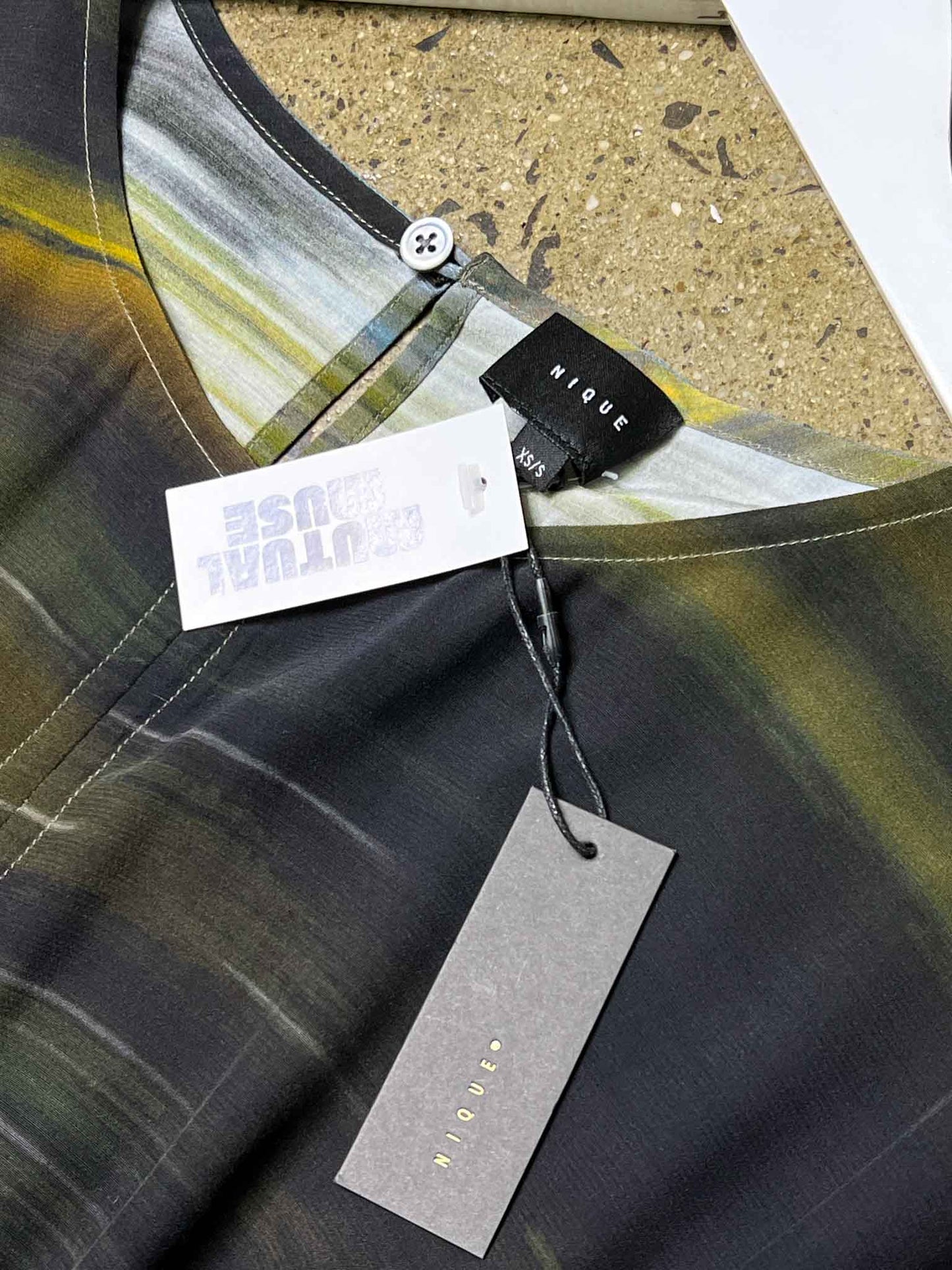 Size XS/S | Nique Reflection Print Saque Dress NWT