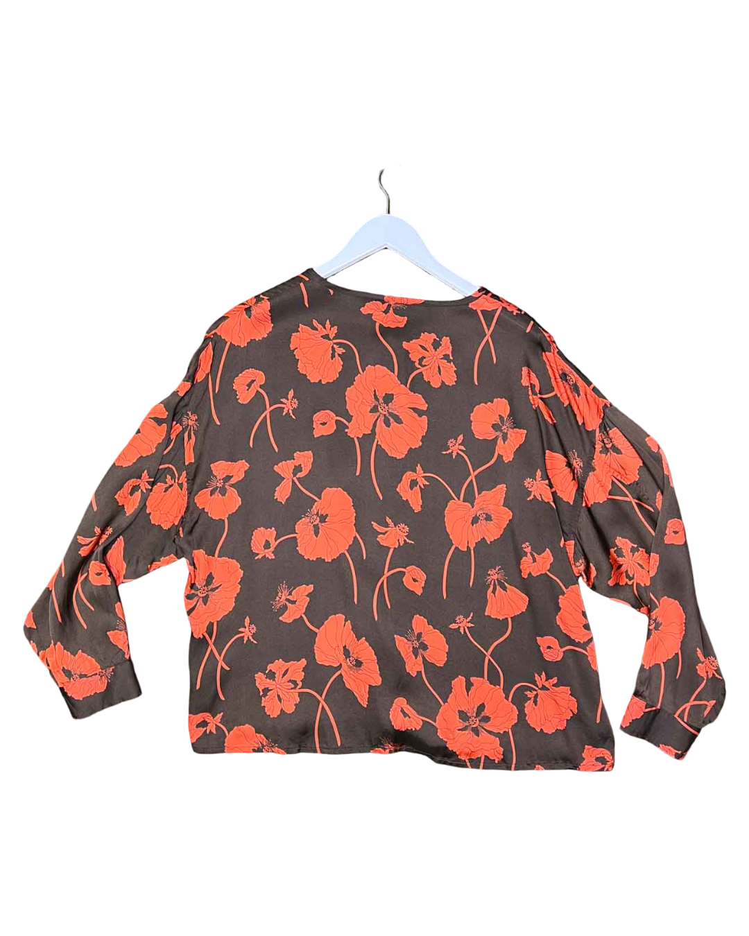 Size S | Alpha60 Long-Sleeve Silky Floral Top
