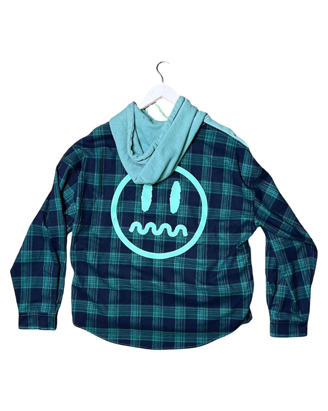 Size M | Beaster Unisex Plaid Hooded Jumper