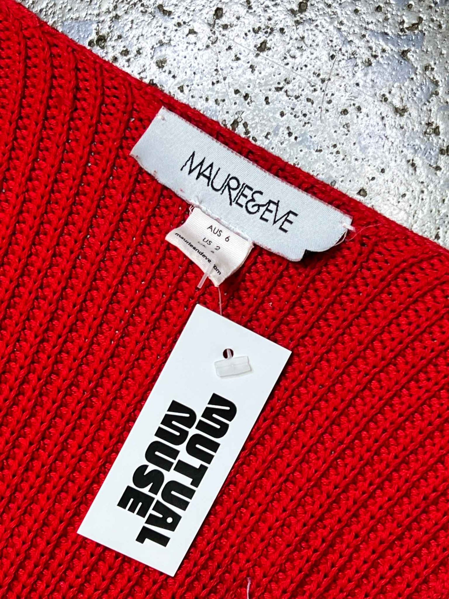 Size 6 | Maurie & Eve Red Cotton Knitted Jumper