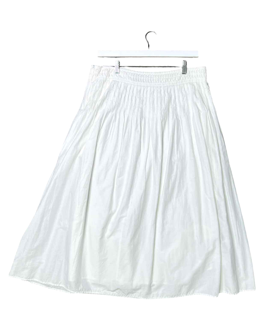 Size 16 | David Lawrence White Cotton Midi Skirt