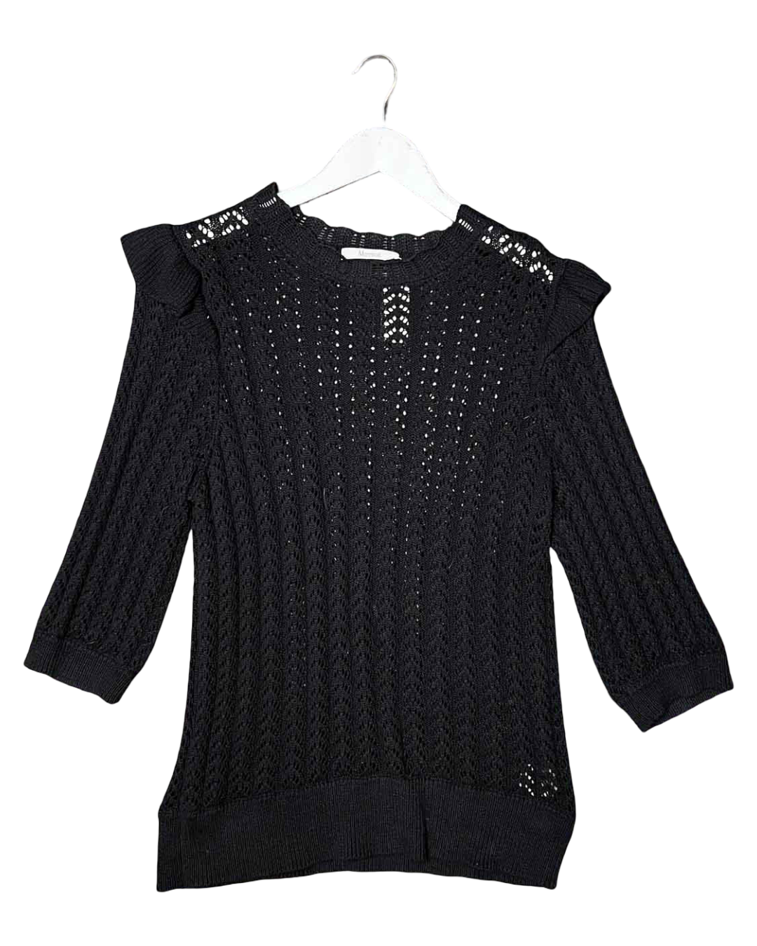 Size 12 (3) | Morrison Cotton Black Cable Knit Top