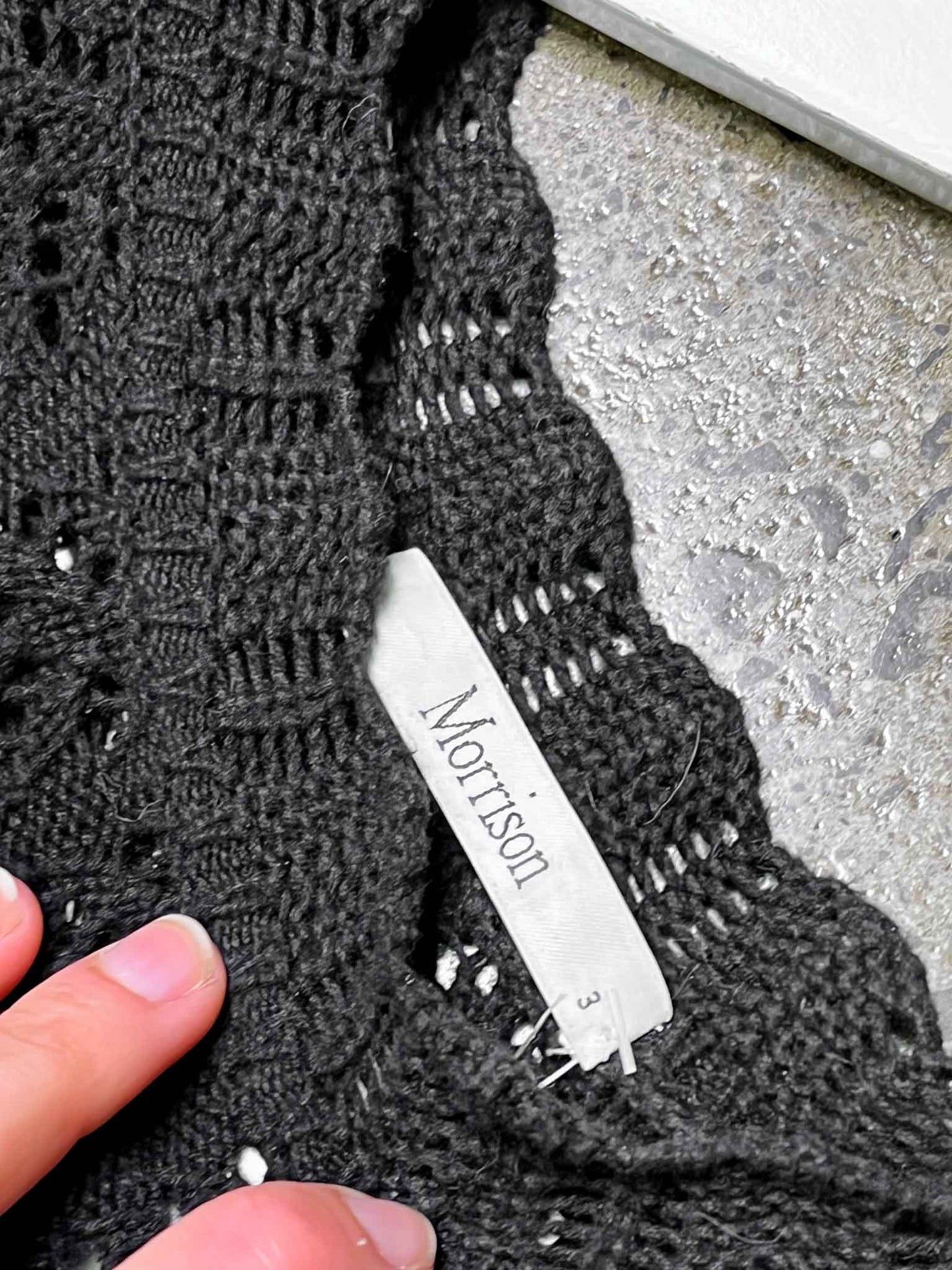 Size 12 (3) | Morrison Cotton Black Cable Knit Top