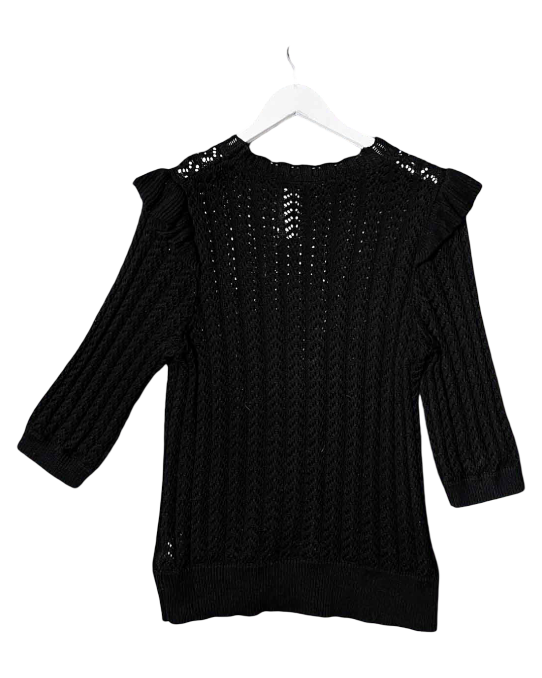 Size 12 (3) | Morrison Cotton Black Cable Knit Top