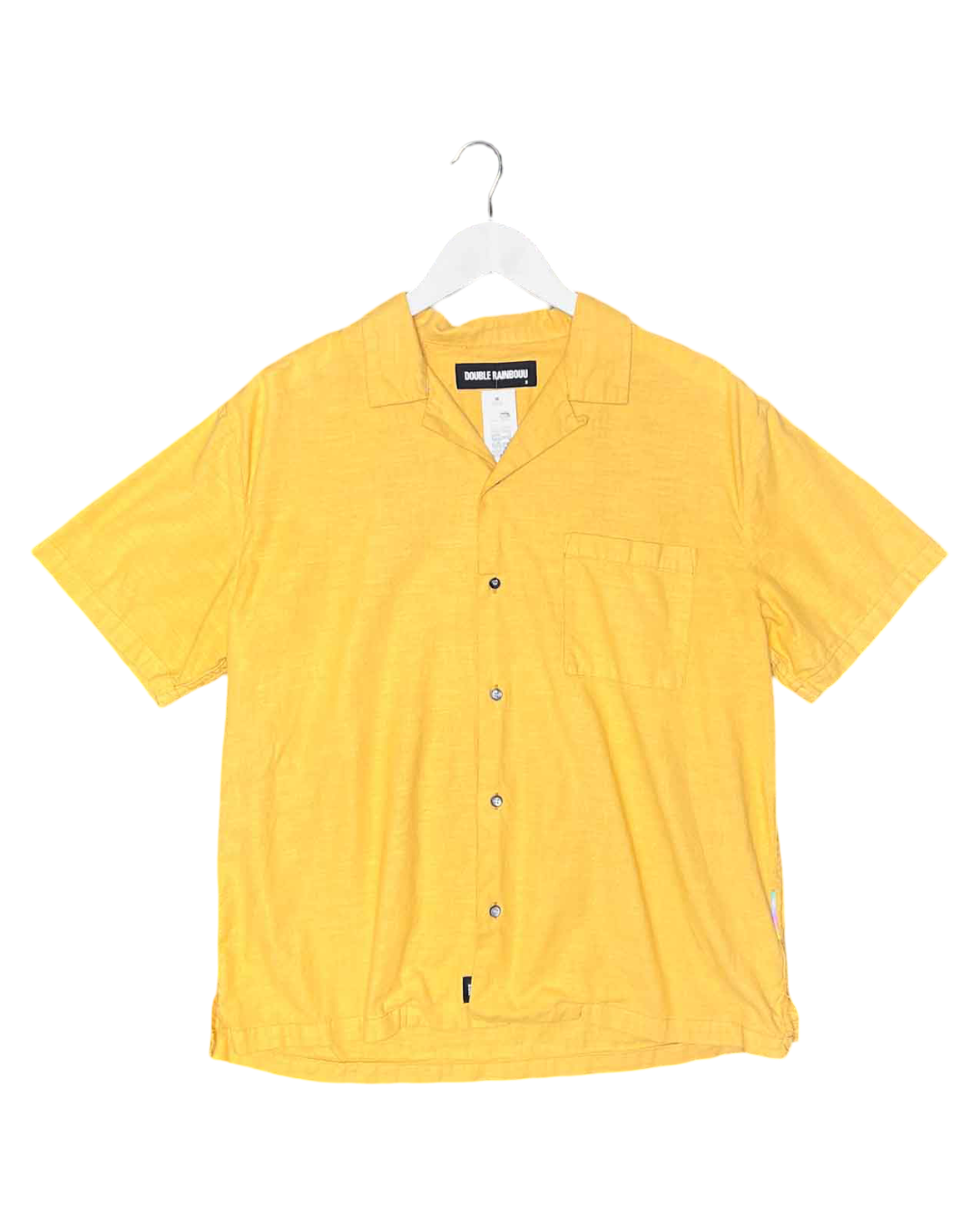 Size S | Double Rainbow Mustard Boxy Shirt