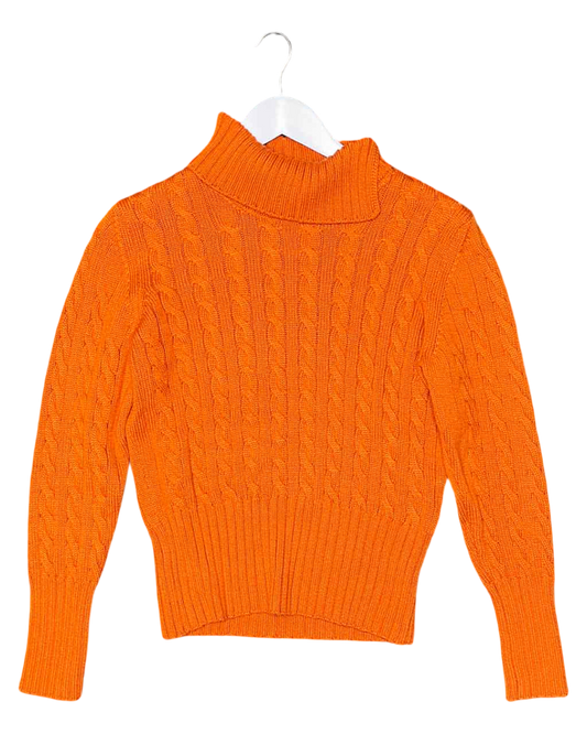 Size S | Leonora Lambs Wool Cable Knit Jumper