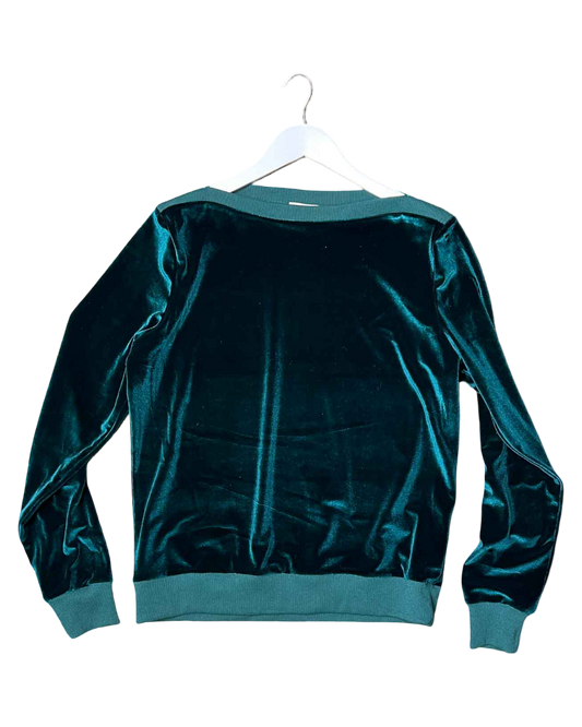 Size 12 (L) | Leonard St Forest Green Velvet Top