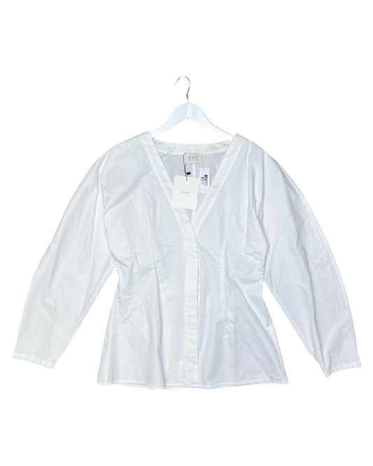 Size 10 | Dissh Edena White Poplin Shirt NWT