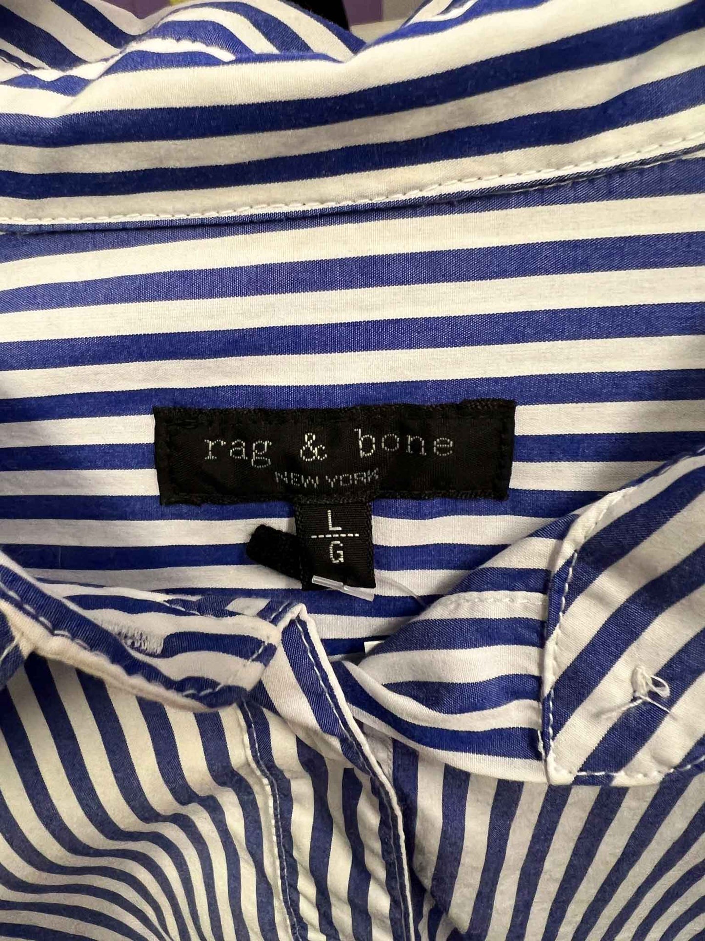 Size L | Rag & Bone Striped Shirt