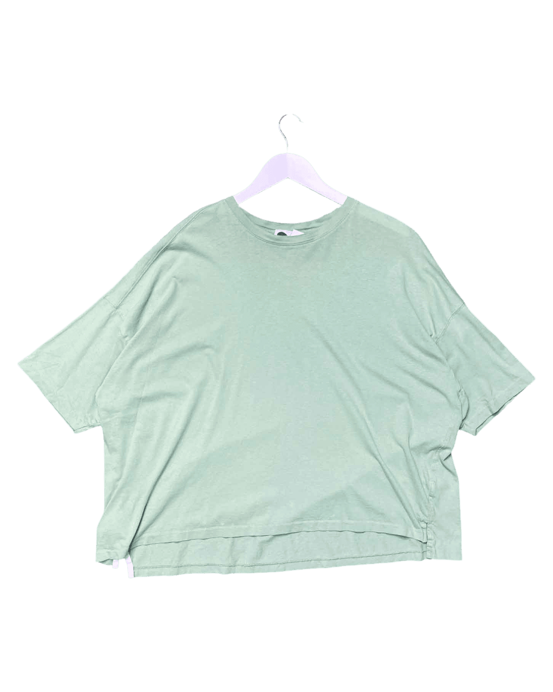 Size M | Bassike Cropped Organic Cotton T-shirt