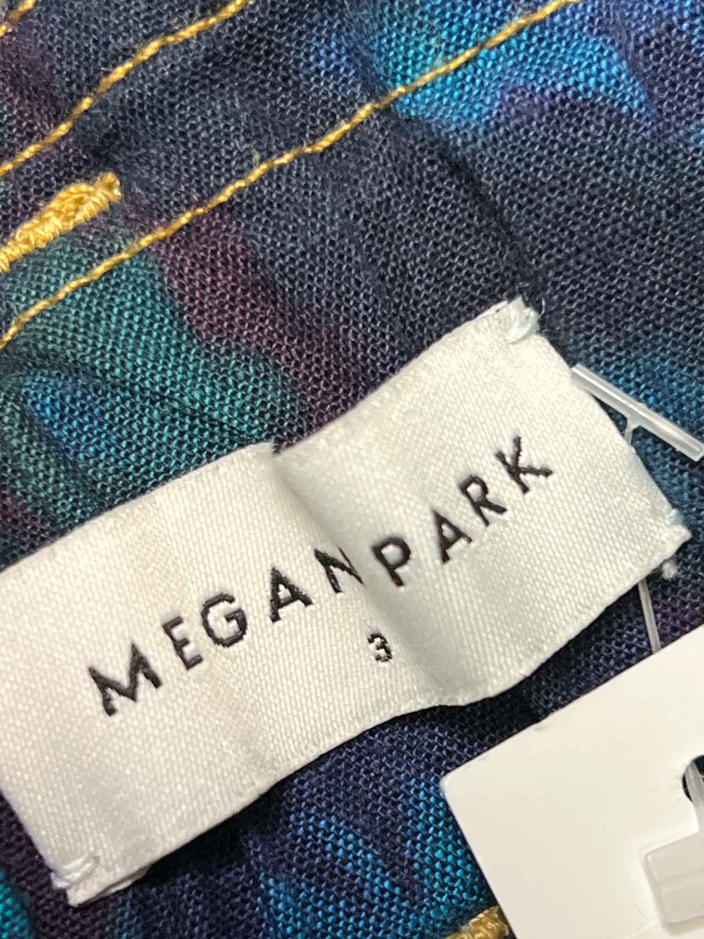 Size 3 (L) | Megan Park Paperbag Waist Indigo Jeans