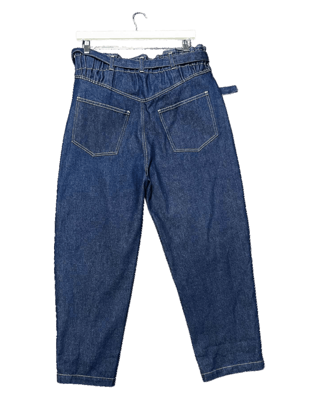 Size 3 (L) | Megan Park Paperbag Waist Indigo Jeans