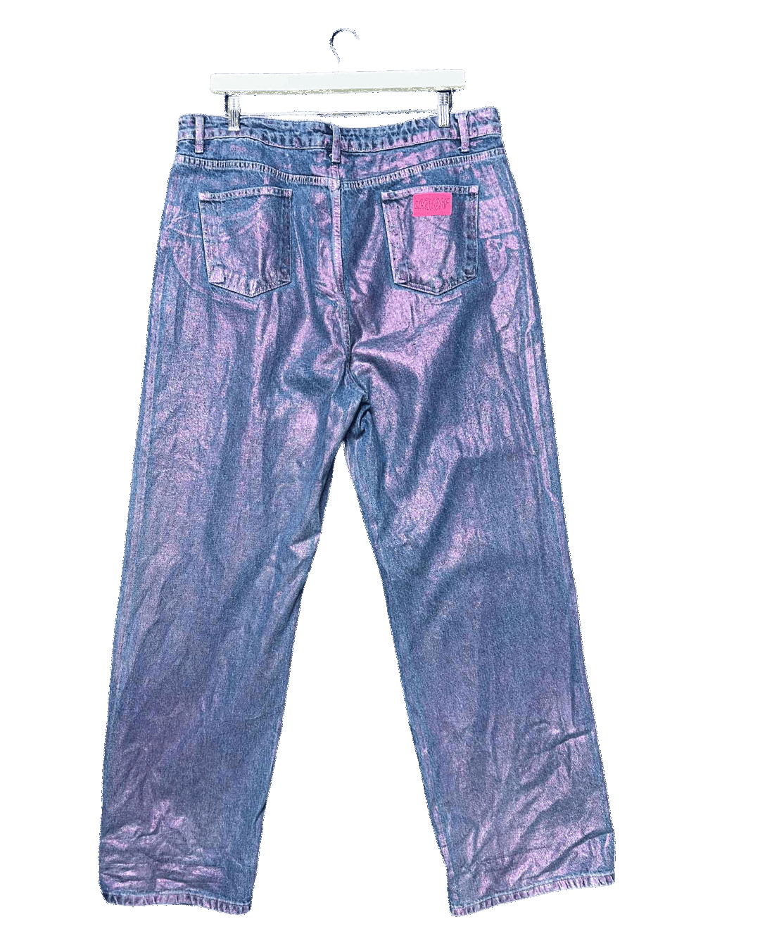 Jeans 40 (18) | Lazy Oaf Paint It Pink Distressed Glitter Jeans