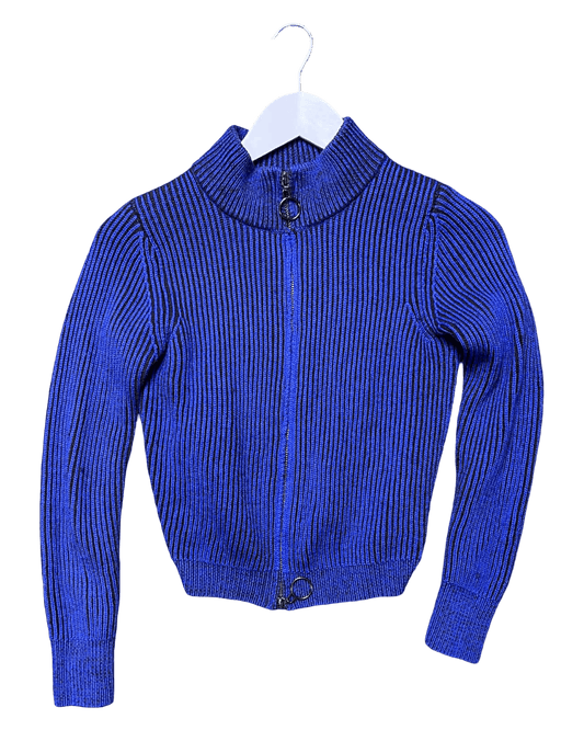 Size XS | Alpha60 Zip-up Ribbed Jumper