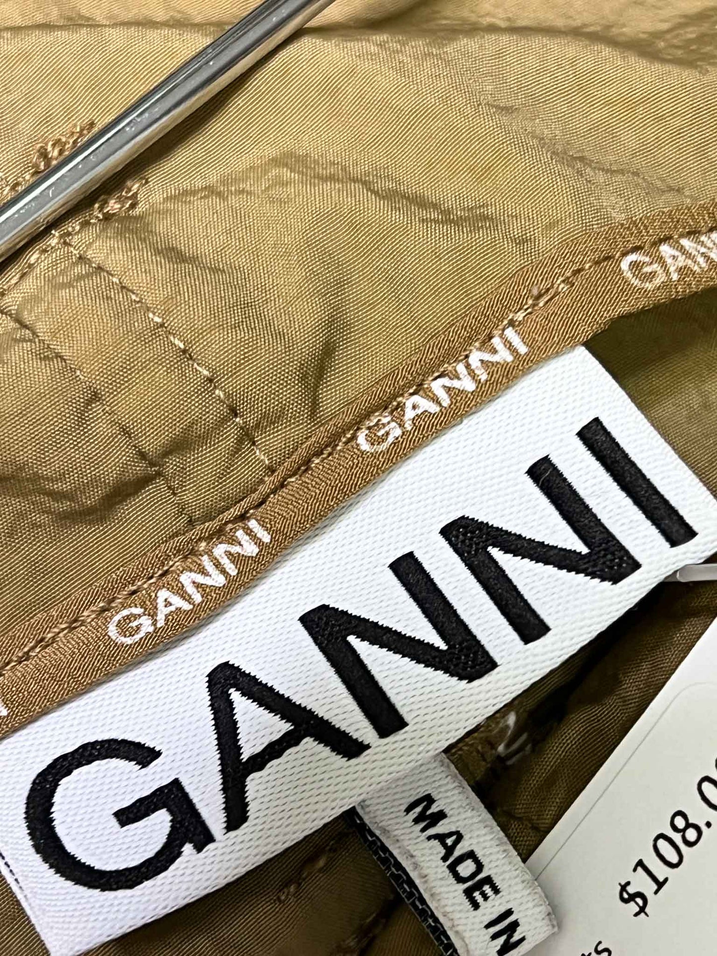 Size 38 (10) | Ganni Paperbag Nylon Pants