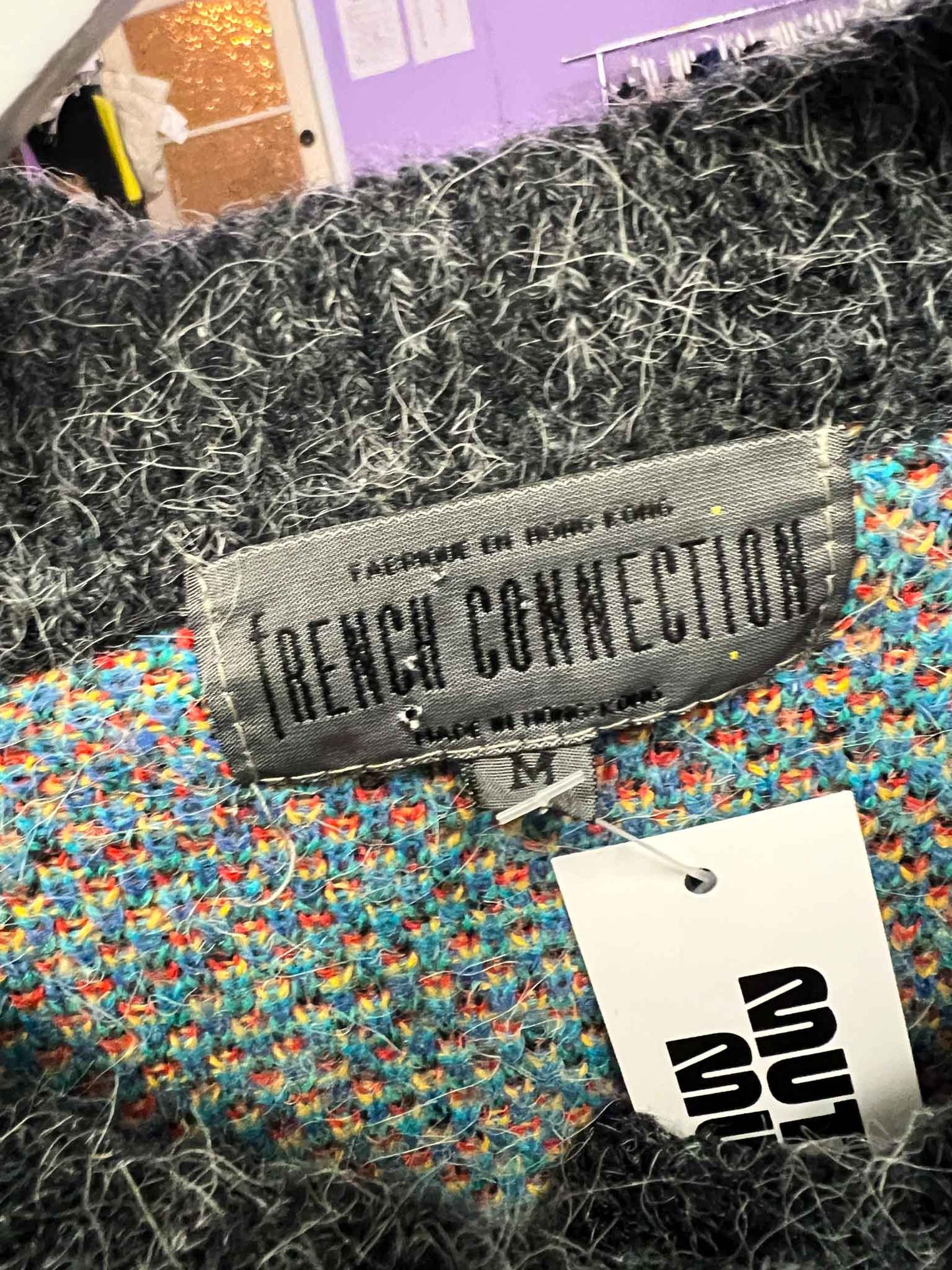 Size M | French Connection 80s Vintage Knit Polo Top