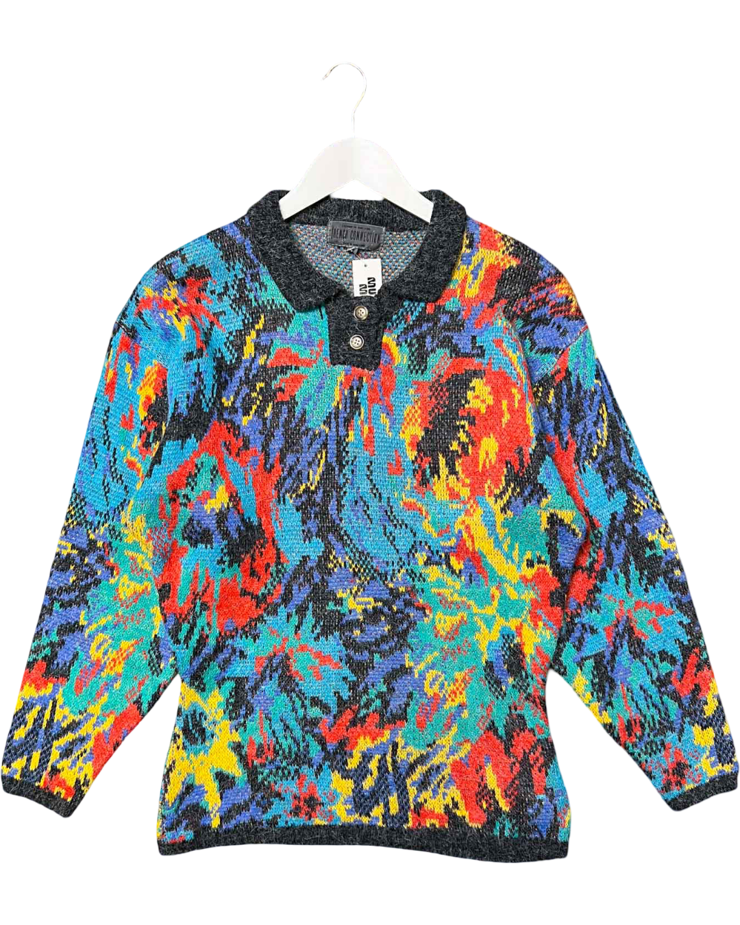 Size M | French Connection 80s Vintage Knit Polo Top