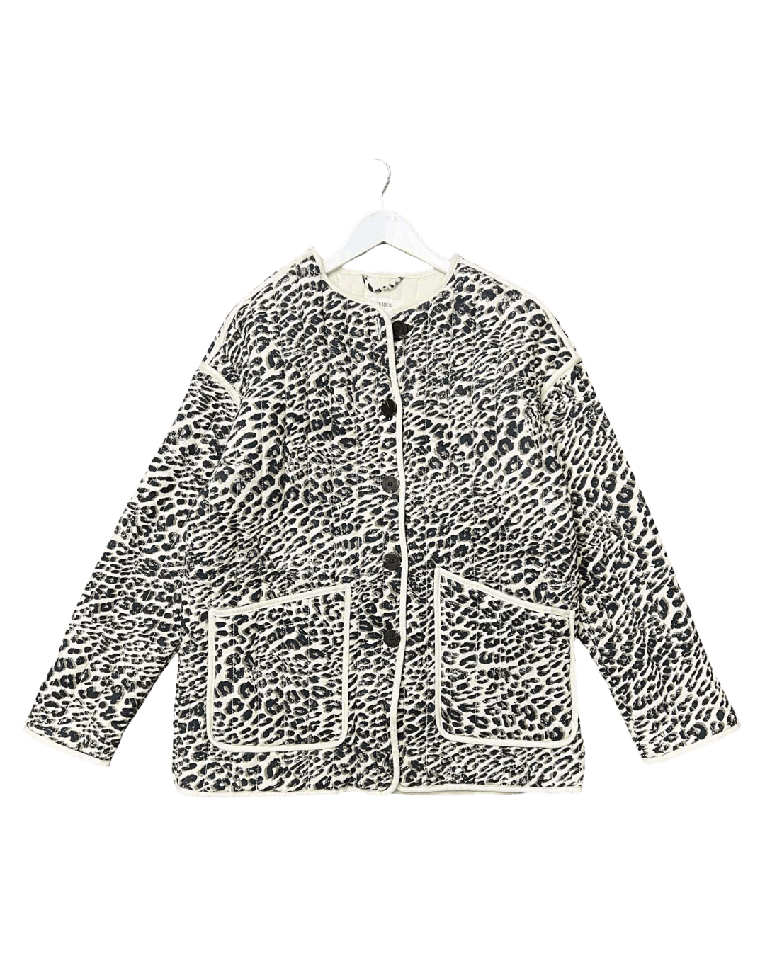 Size M | Ceres Leopard Print Quilted Jacket