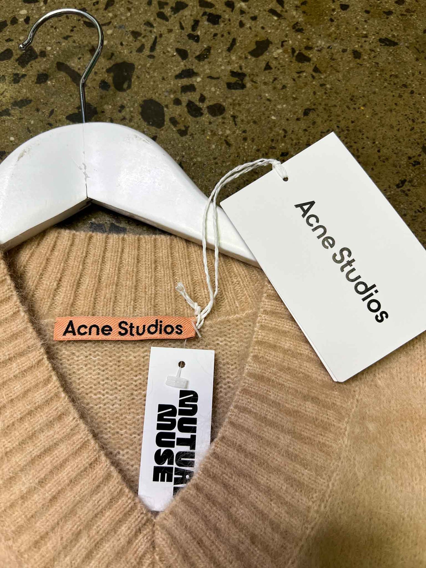 Size L | Acne Studios Mohair V-Neck Jumper With Tags