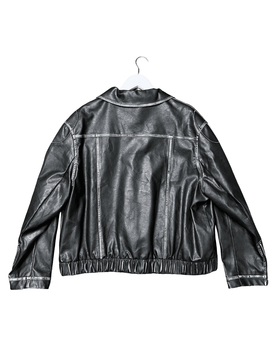 Size L | Diddi Moda Faux Leather Bows Jacket