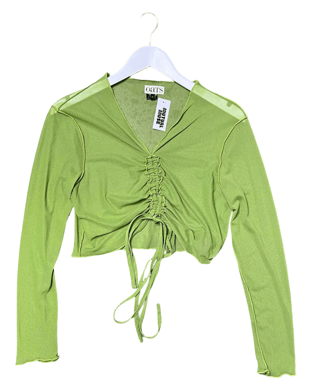 Size L | Oats Sheer Gathered Front Top
