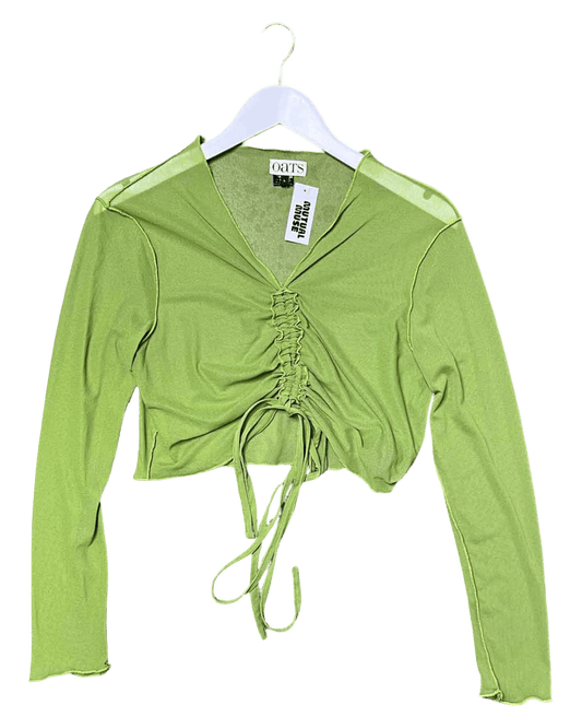 Size L | Oats Sheer Gathered Front Top